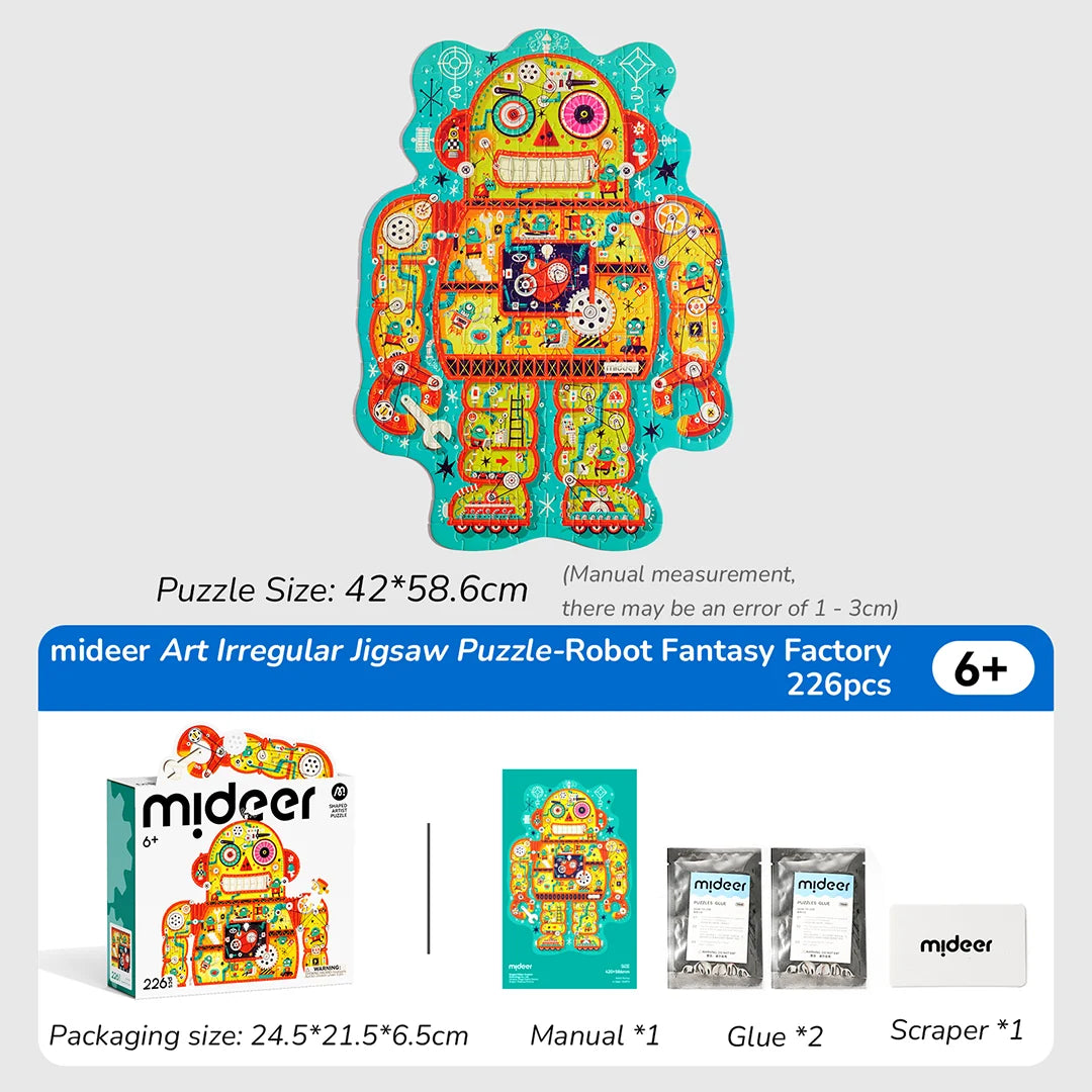 Mideer Puzzle Artistique : Usine de Robots, 226 Pièces