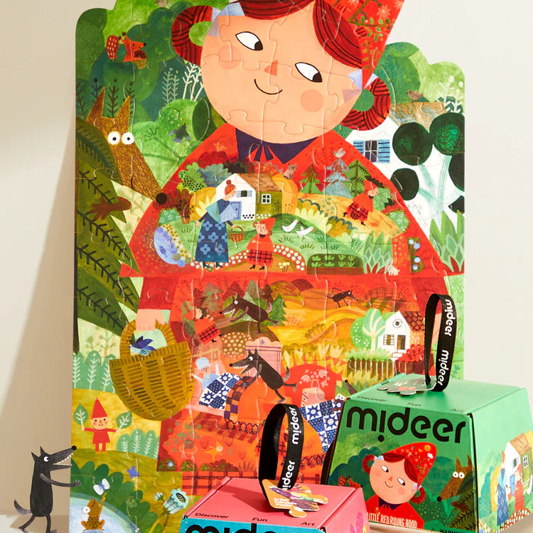 Mideer Puzzle Artistique Conte de Fées : Le Petit Chaperon Rouge, 59 pièces