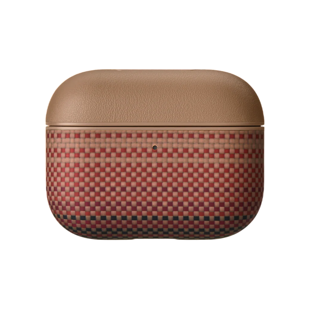 PITAKA Coque magnétique en fibre d’aramide pour Apple AirPods Pro3 Sunset