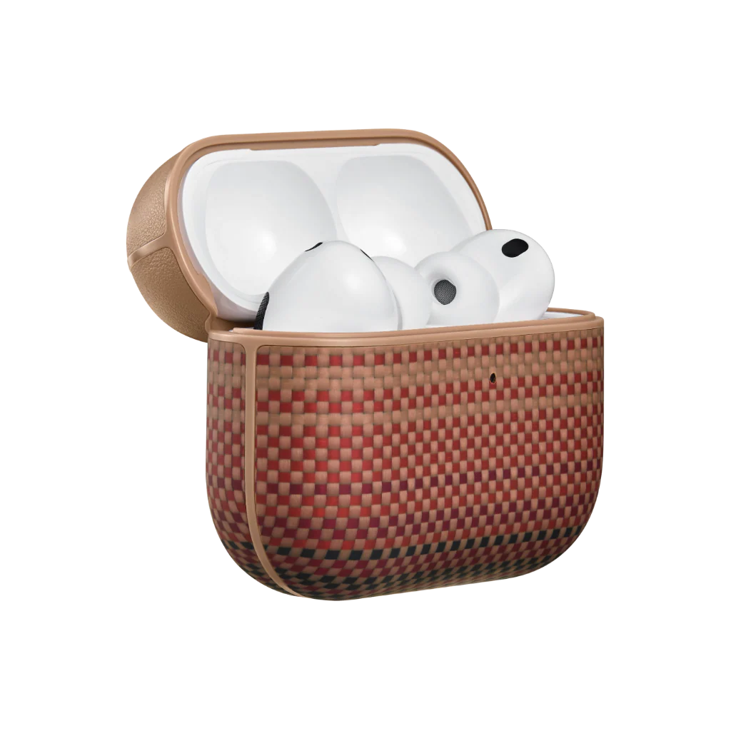 PITAKA Coque magnétique en fibre d’aramide pour Apple AirPods Pro3 Sunset
