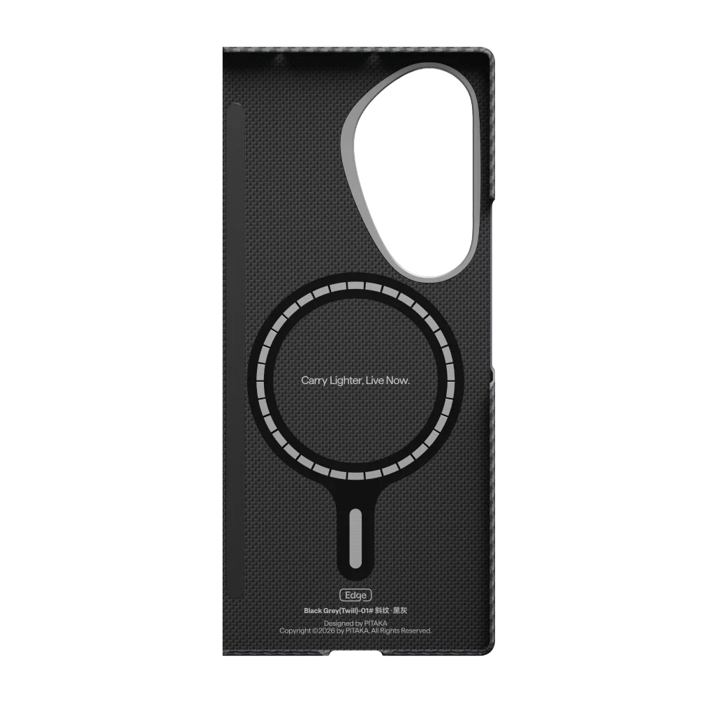 PITAKA Coque Edge pour Samsung Galaxy Z Fold8 Ultra 600D Black/Grey (Twill)