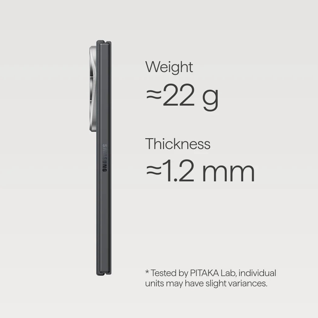 PITAKA Coque Edge pour Samsung Galaxy Z Fold8 Ultra 600D Black/Grey (Twill)