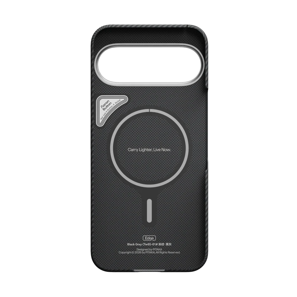 PITAKA Coque Edge pour Samsung Google Pixel 11 Pro 600D Black/Grey (Twill)