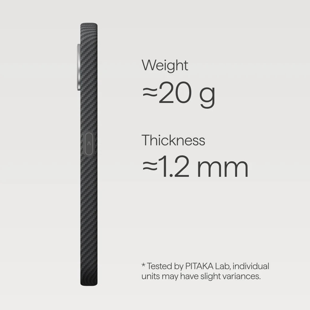 PITAKA Coque Edge pour Samsung Google Pixel 11 600D Black/Grey (Twill)