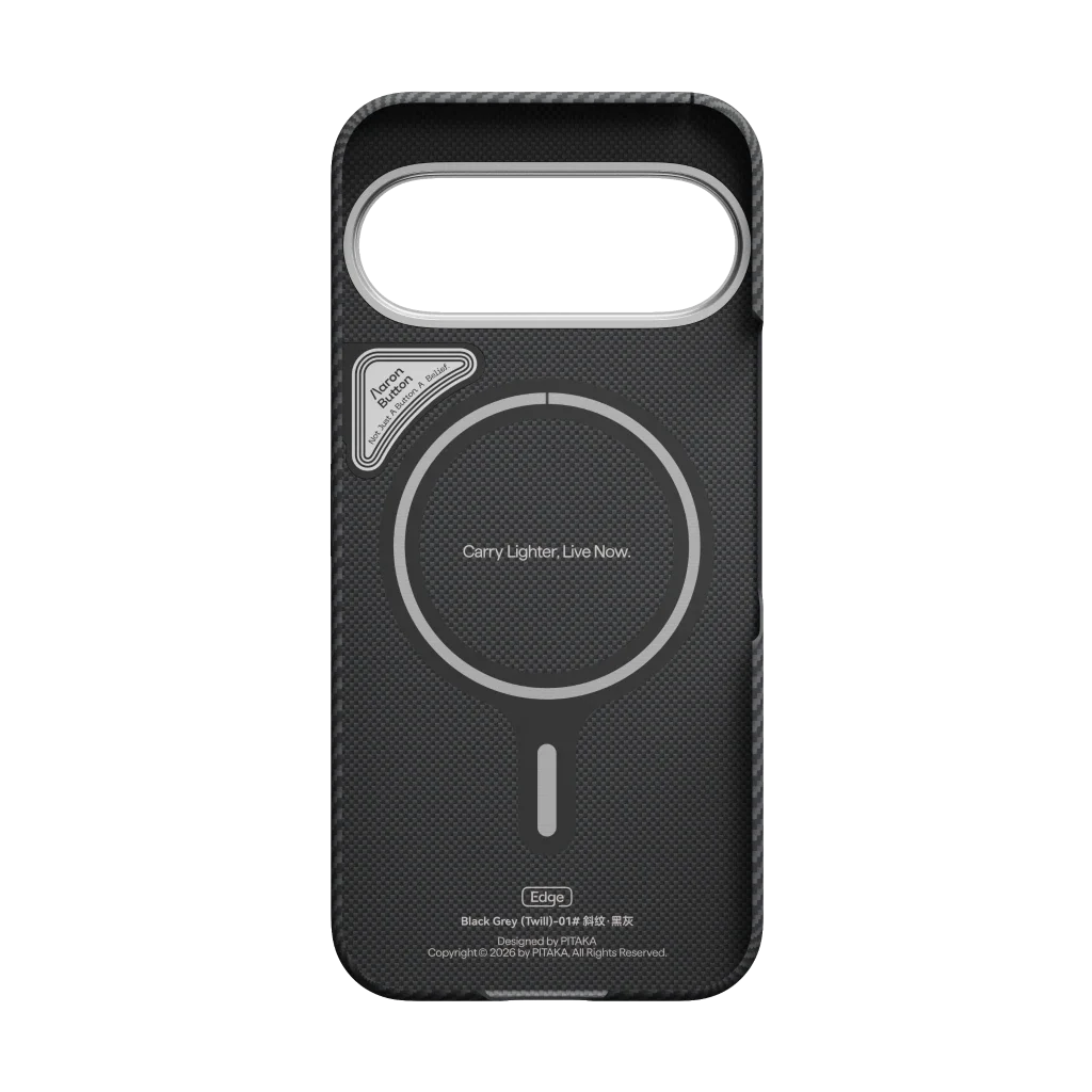 PITAKA Coque Edge pour Samsung Google Pixel 11 600D Black/Grey (Twill)