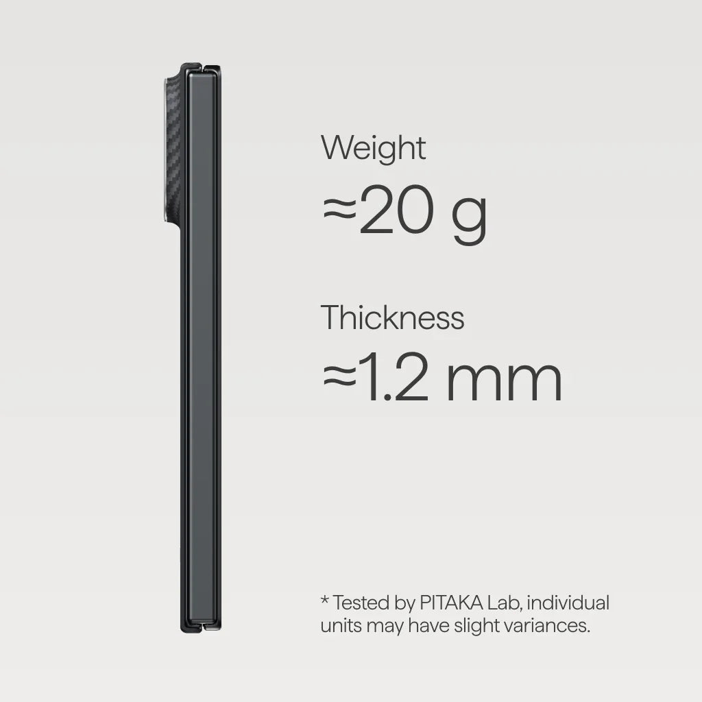 PITAKA Coque Edge pour Samsung Google Pixel 11 Pro Fold 600D Black/Grey (Twill)