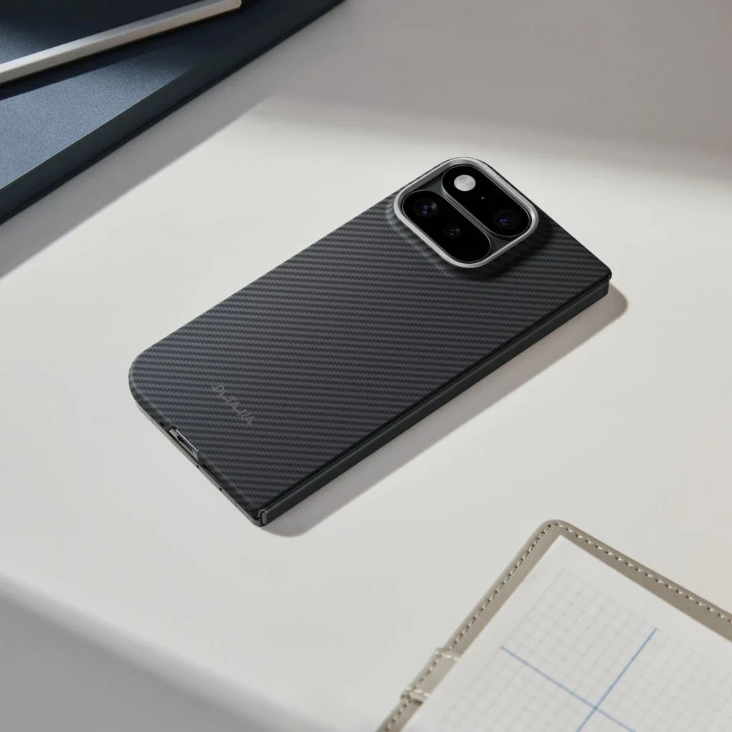 PITAKA Coque Edge pour Samsung Google Pixel 11 Pro Fold 600D Black/Grey (Twill)