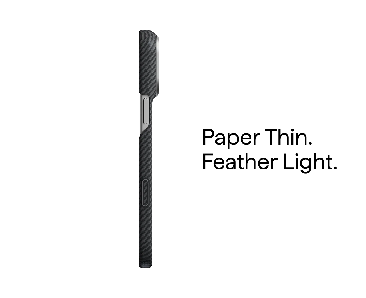 PITAKA Coque Edge pour iPhone 18 Pro Max 600D Black/Grey (Twill) (PitaTap™)