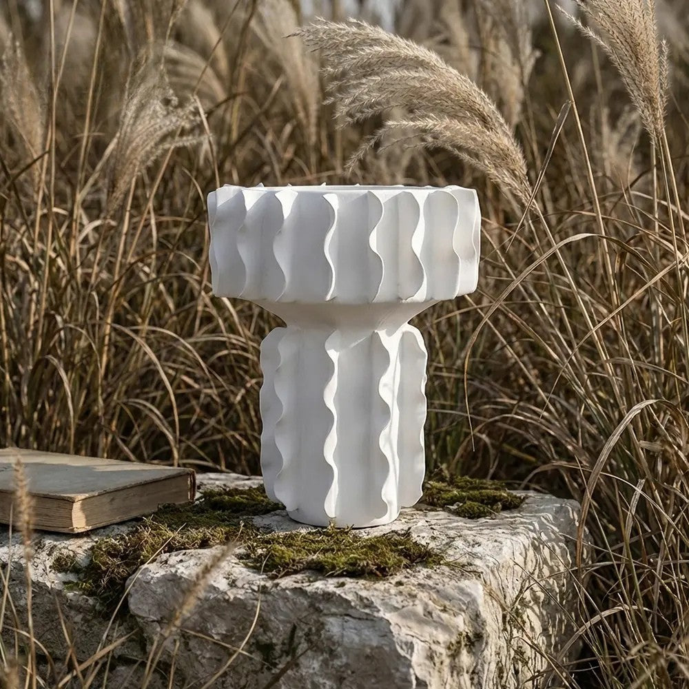 Vase Minimaliste Fait Main en Céramique, Objet Décoratif