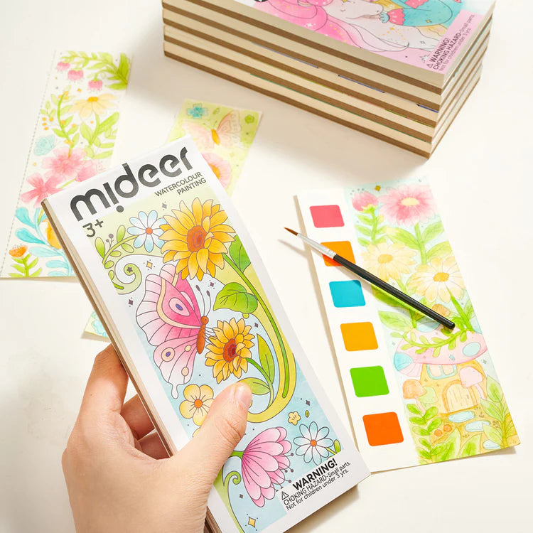 Mideer Peinture à l’Aquarelle : La Fleur et le Papillon