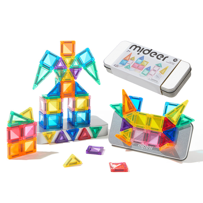 Mideer Mini tuiles magnétiques colorées, format poche