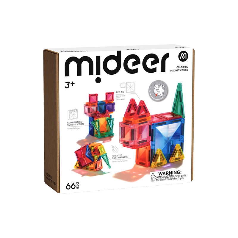 Mideer Tuiles Magnétiques colorées, Mini Collection, 66 pièces
