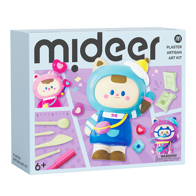 Mideer Kit d’art DIY en plâtre Plaster Artisan, 28 pièces
