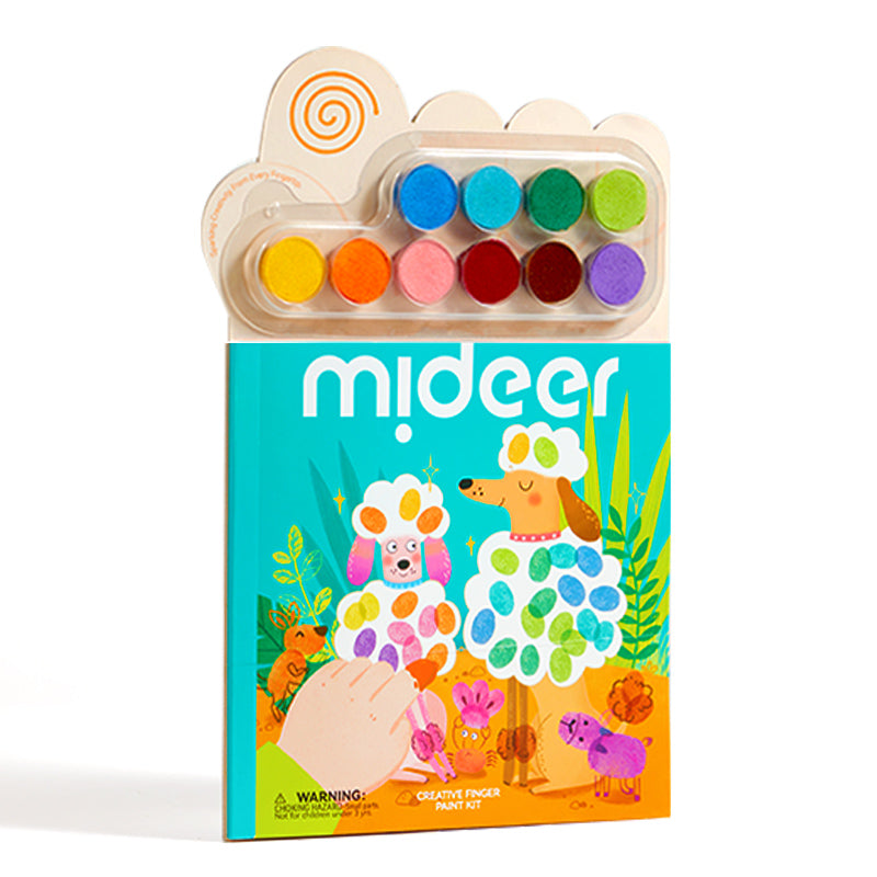 Mideer Kit de peinture au doigt créatif : Fête des animaux