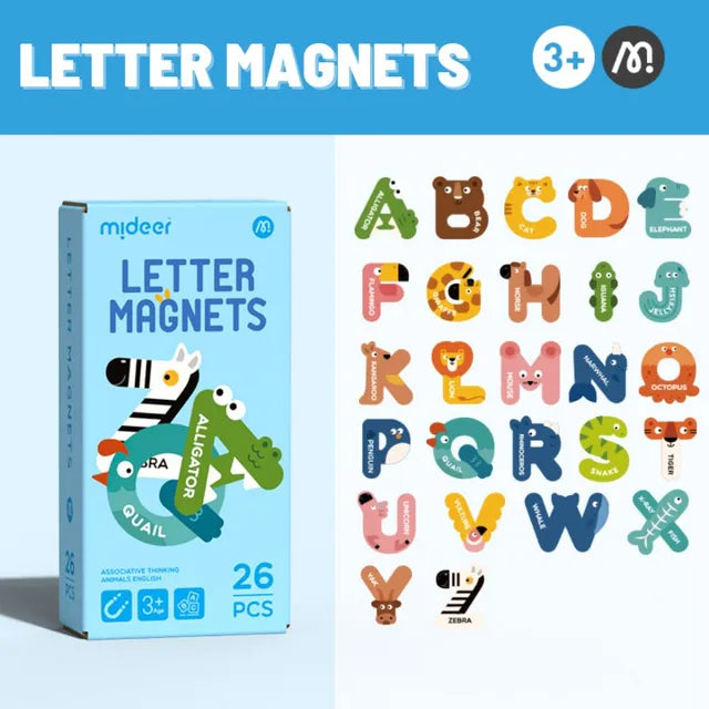 Mideer Lettres Magnétiques : 26 pièces