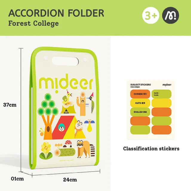 Mideer Trieur Accordéon Extensible A4 : Forest College