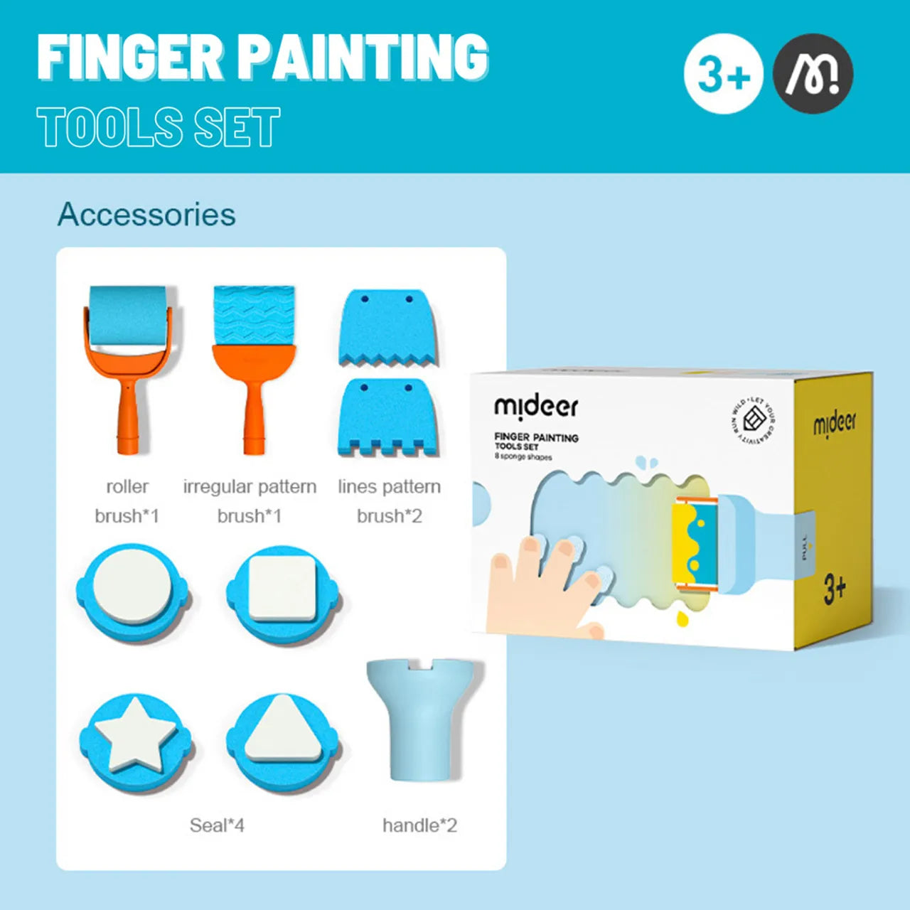 Mideer Set d’outils pour peinture au doigt