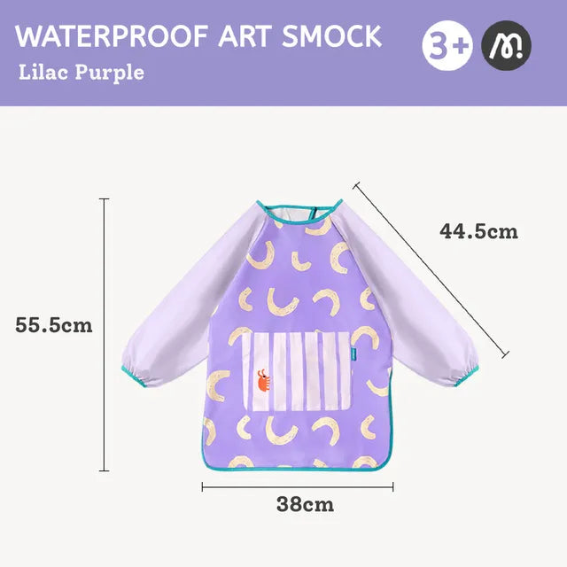 Mideer Tablier d’art imperméable pour enfants, Violet Lilas
