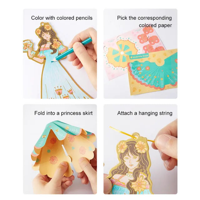 Mideer Cartes de Coloriage en Papier : Mon Défilé de Mode