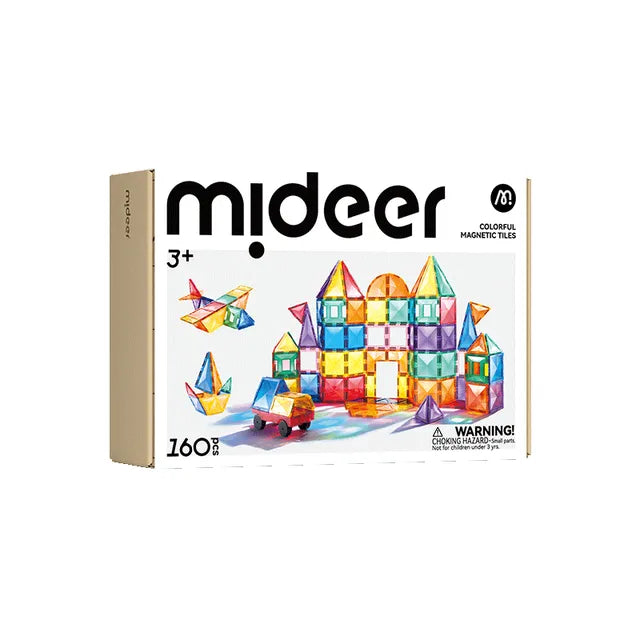 Mideer Tuiles magnétiques prismatiques, 160 pièces