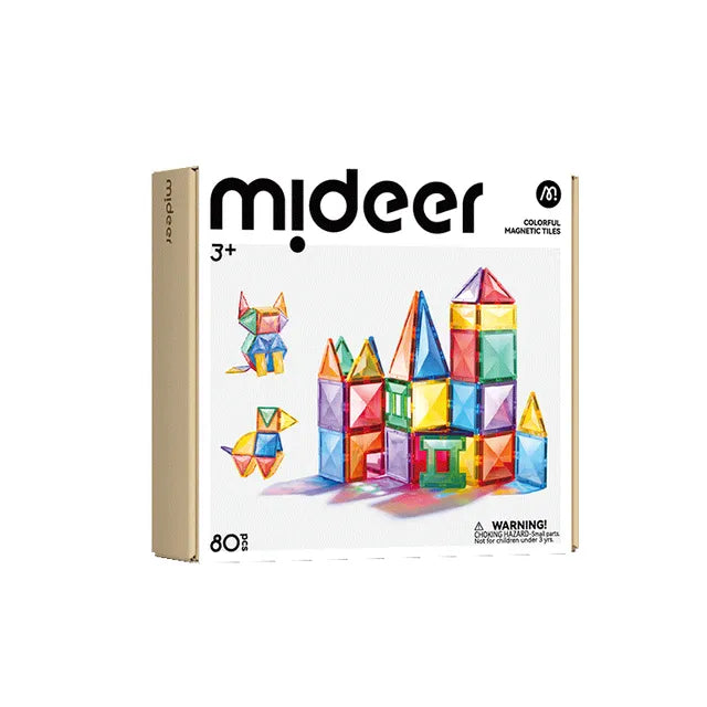 Mideer Tuiles magnétiques prismatiques, 80 pièces