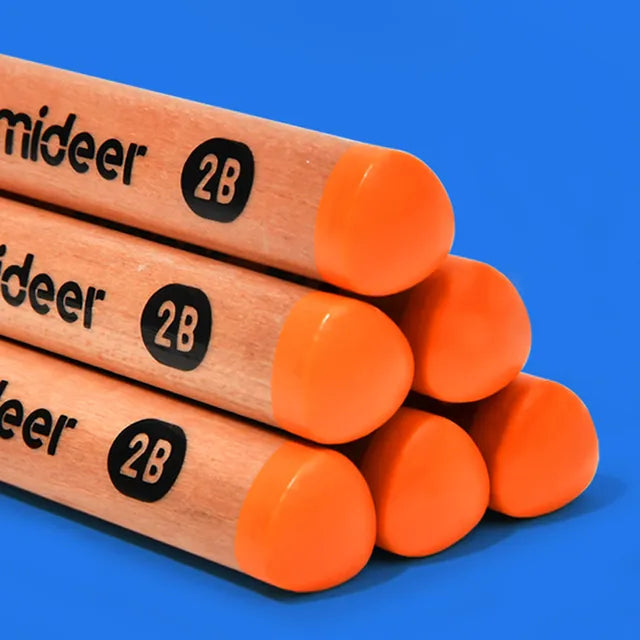 Mideer Crayons triangulaires 2B, 6 pièces