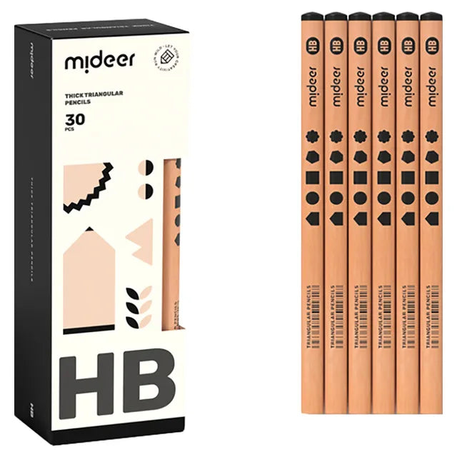 Mideer Crayons triangulaires HB, 30 pièces