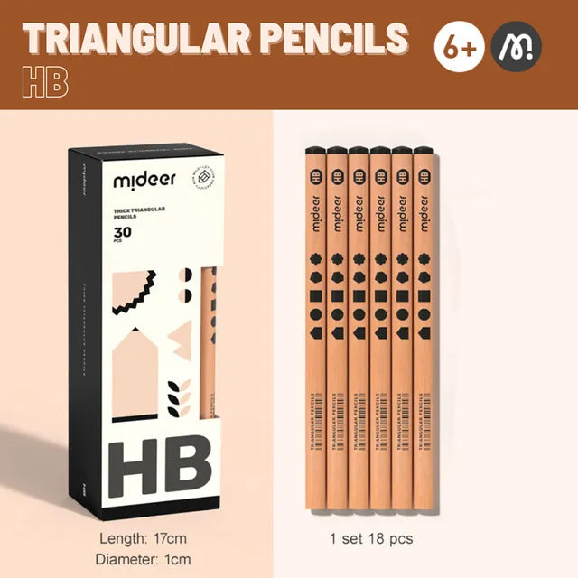 Mideer Crayons triangulaires HB, 30 pièces
