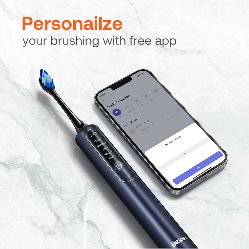 Bitvae S3 Brosse à Dents électrique Sonique Intelligente avec étui de Voyage