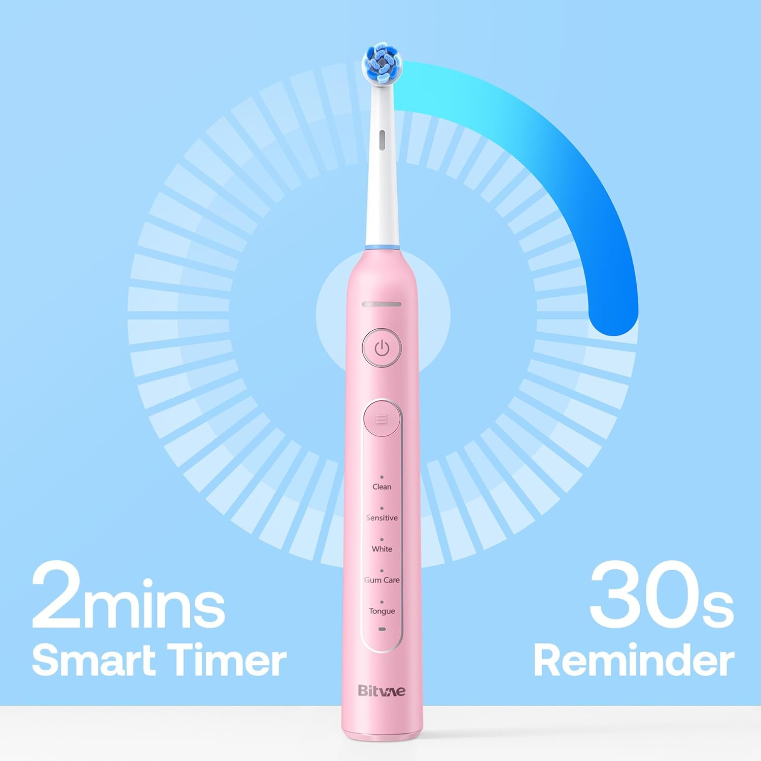 Bitvae R2 Brosse à Dents électrique Rotative  avec 8 Têtes de Brosse