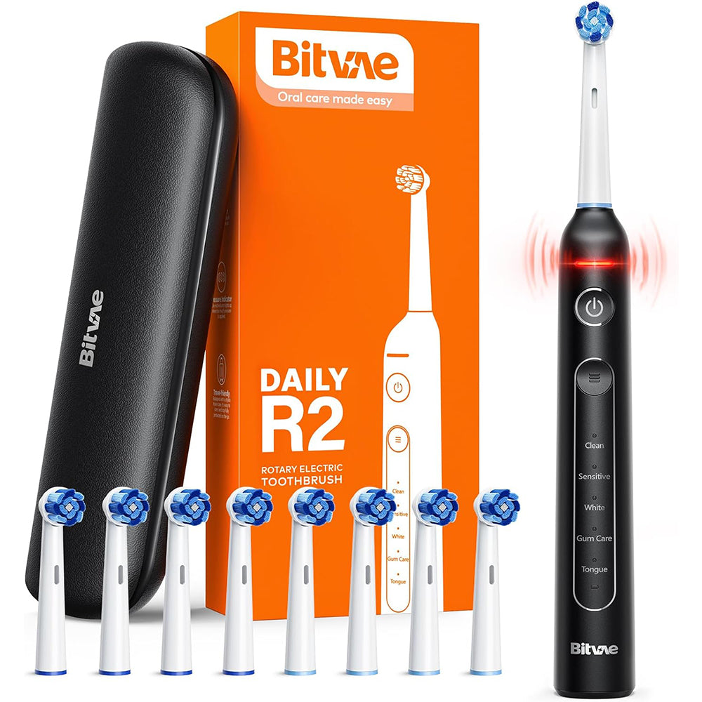 Bitvae R2 Brosse à Dents électrique Rotative  avec 8 Têtes de Brosse