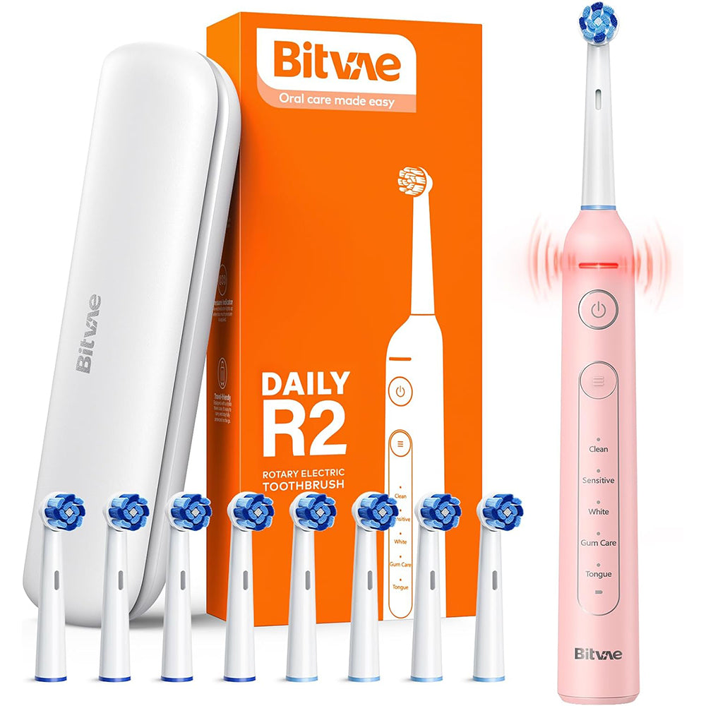 Bitvae R2 Brosse à Dents électrique Rotative  avec 8 Têtes de Brosse