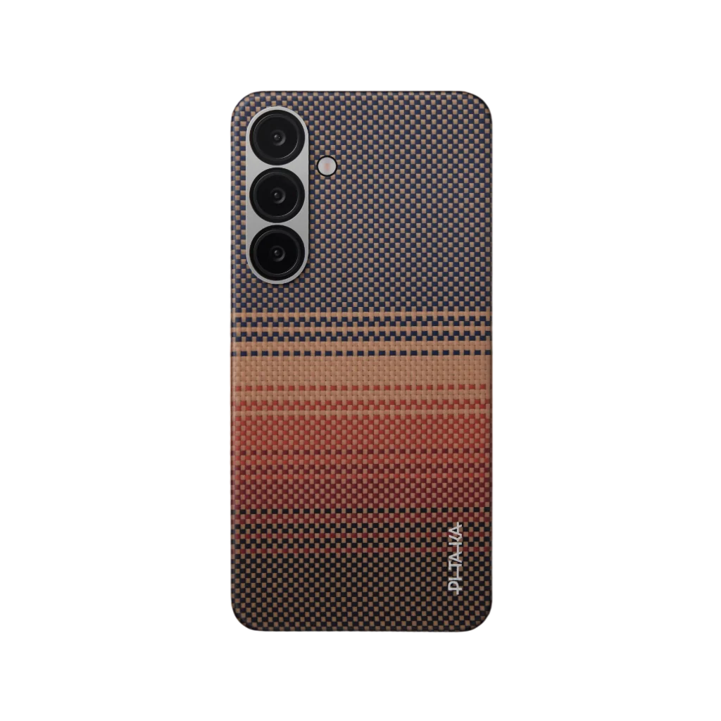 PITAKA Tactile Woven Case for Samsung Galaxy S25+ Sunset Moonrise Series