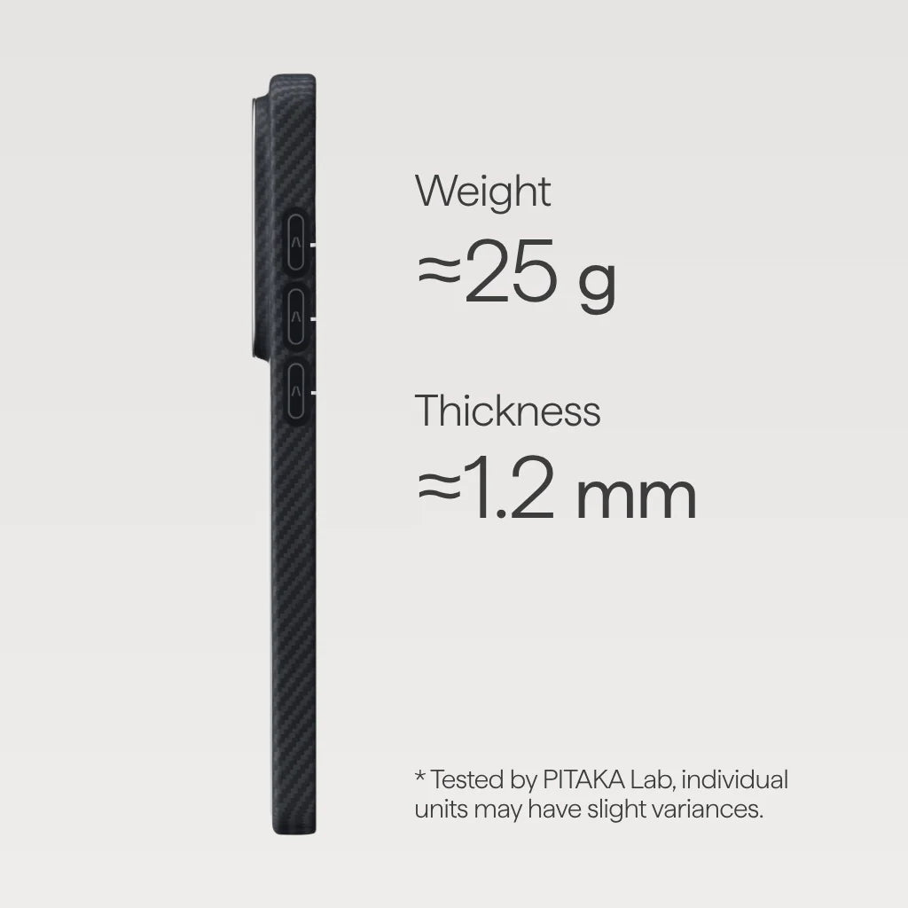 PITAKA Coque Ultra Mince pour Samsung Galaxy S26 Ultra Black/Grey avec (Bouton Aaron)