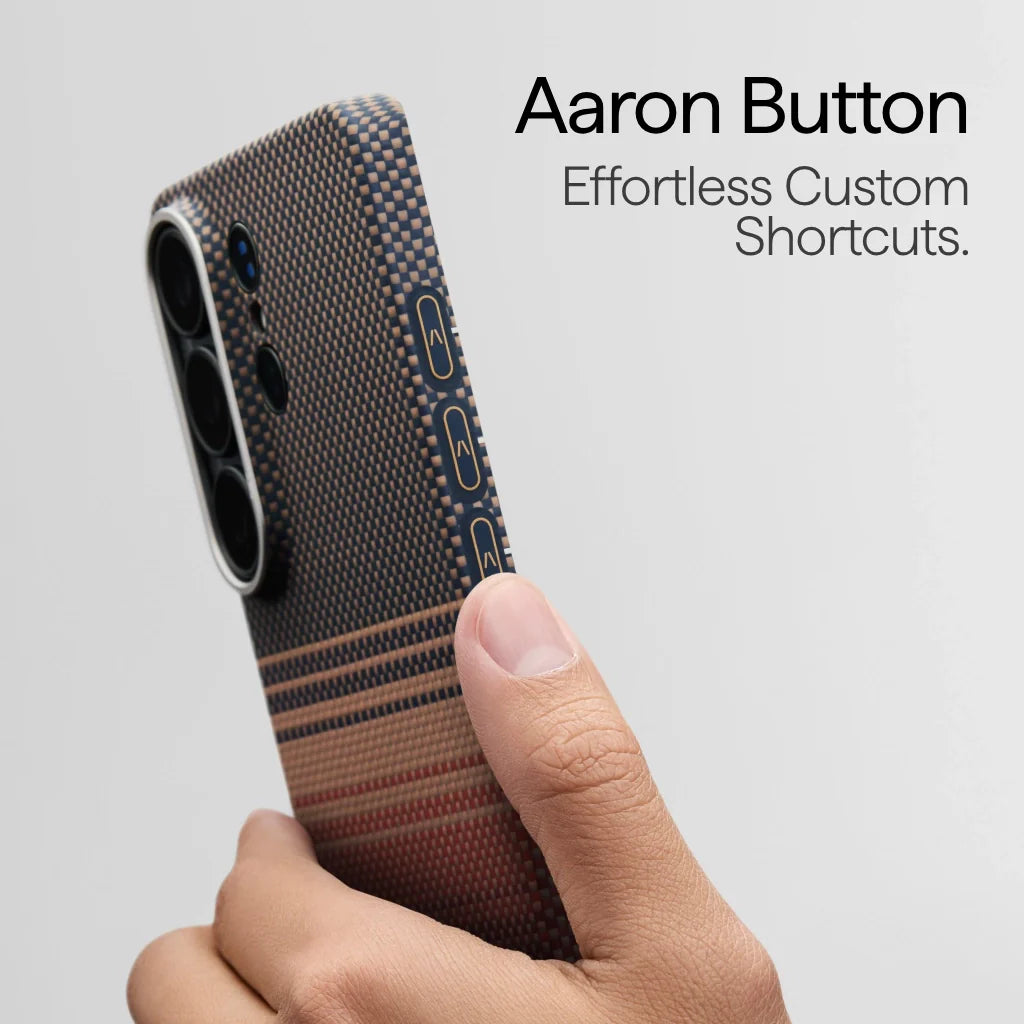 PITAKA Coque Ultra Mince pour Samsung Galaxy S26 Ultra Sunset avec (Bouton Aaron)