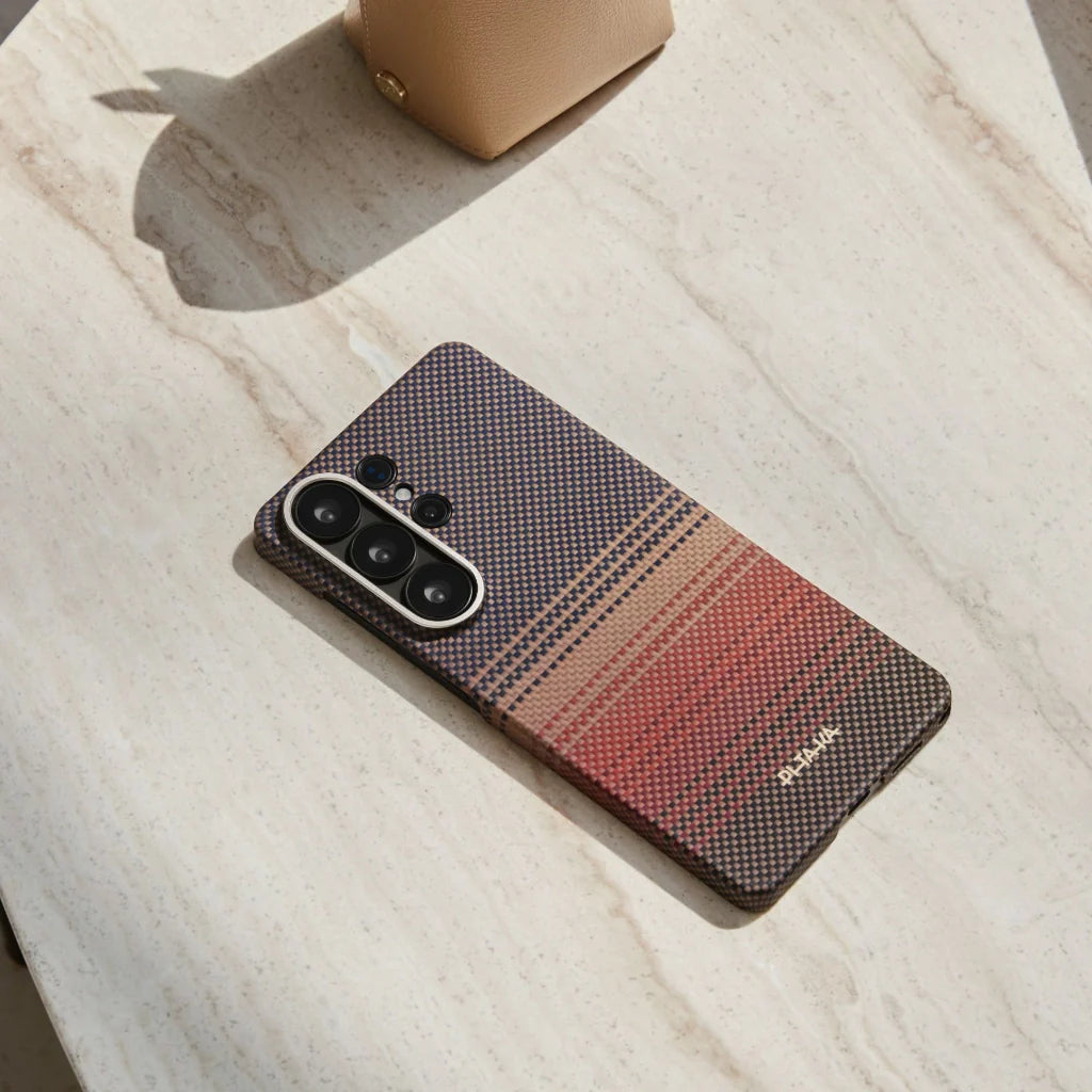 PITAKA Coque Ultra Mince pour Samsung Galaxy S26 Ultra Sunset avec (Bouton Aaron)