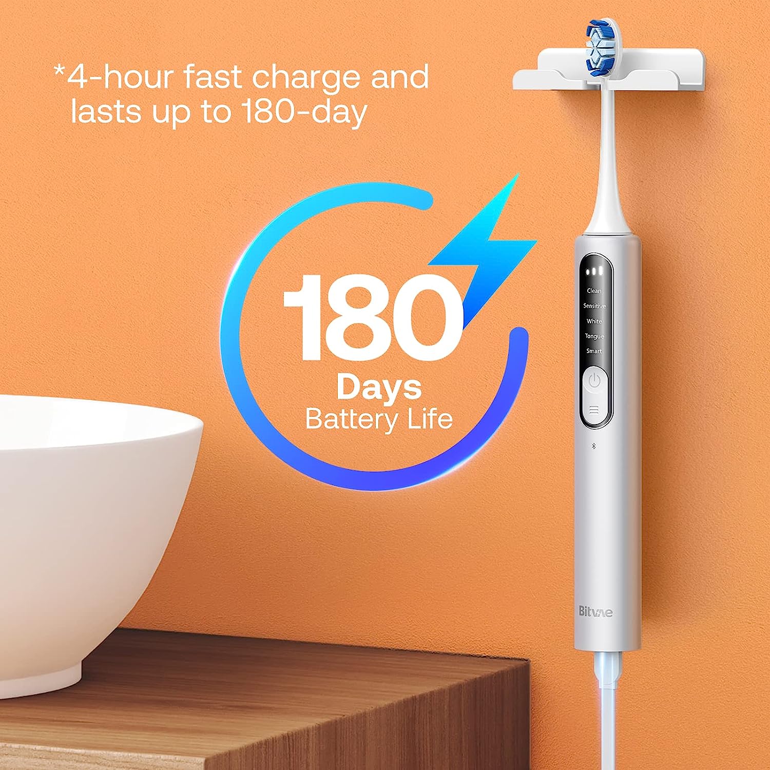 Bitvae S3 Brosse à Dents électrique Sonique Intelligente avec étui de Voyage