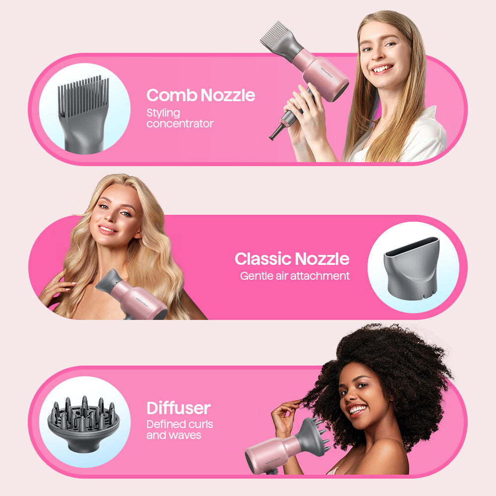 Wavytalk BlownAway Sèche Cheveux  pour Cheveux Bouclés avec Diffuseur