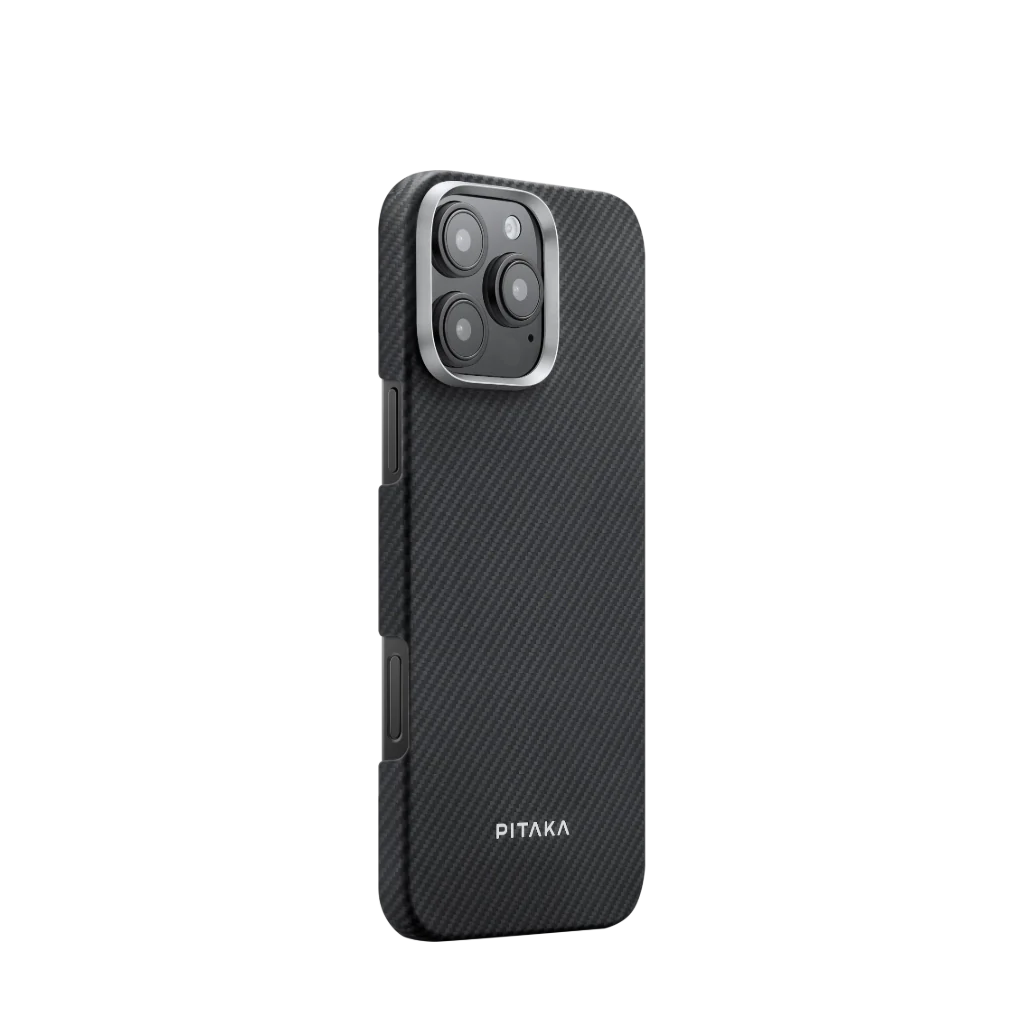 PITAKA Coque Ultra Mince pour iPhone 16 Pro Black/Grey