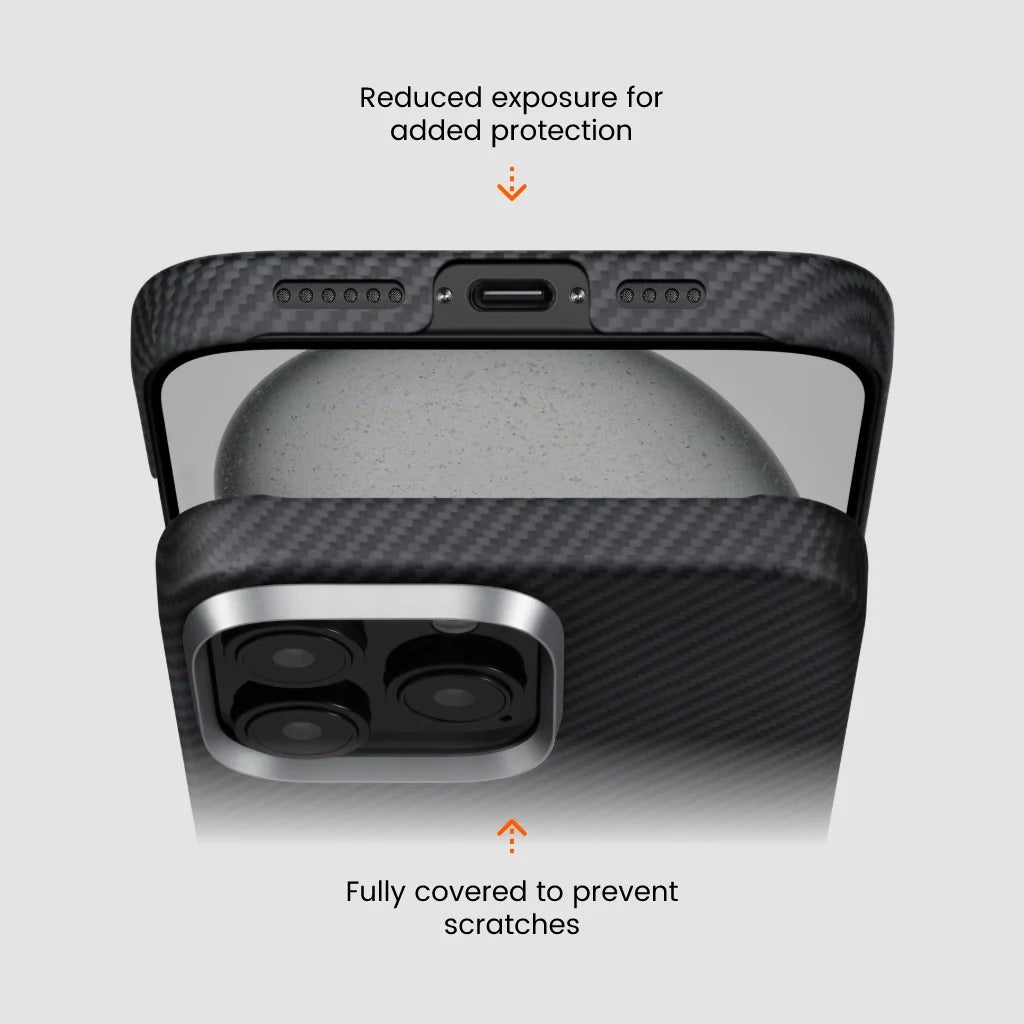PITAKA Coque Ultra Mince pour iPhone 16 Plus Black/Grey