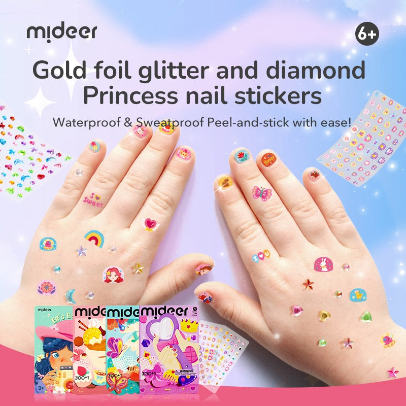 Mideer Stickers Fashion pour Ongles : Garden Gathering, 300 pièces