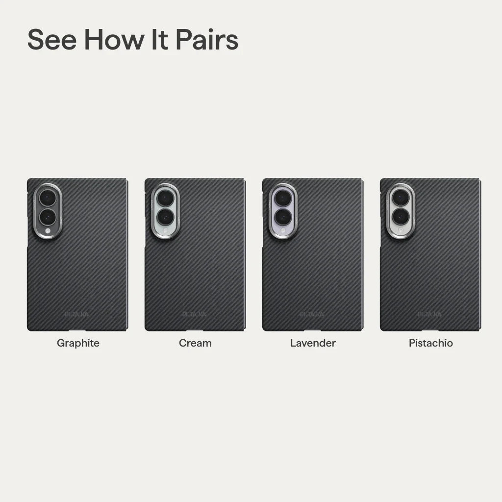 PITAKA Coque Edge pour Samsung Galaxy Z Fold8 600D Black/Grey (Twill)