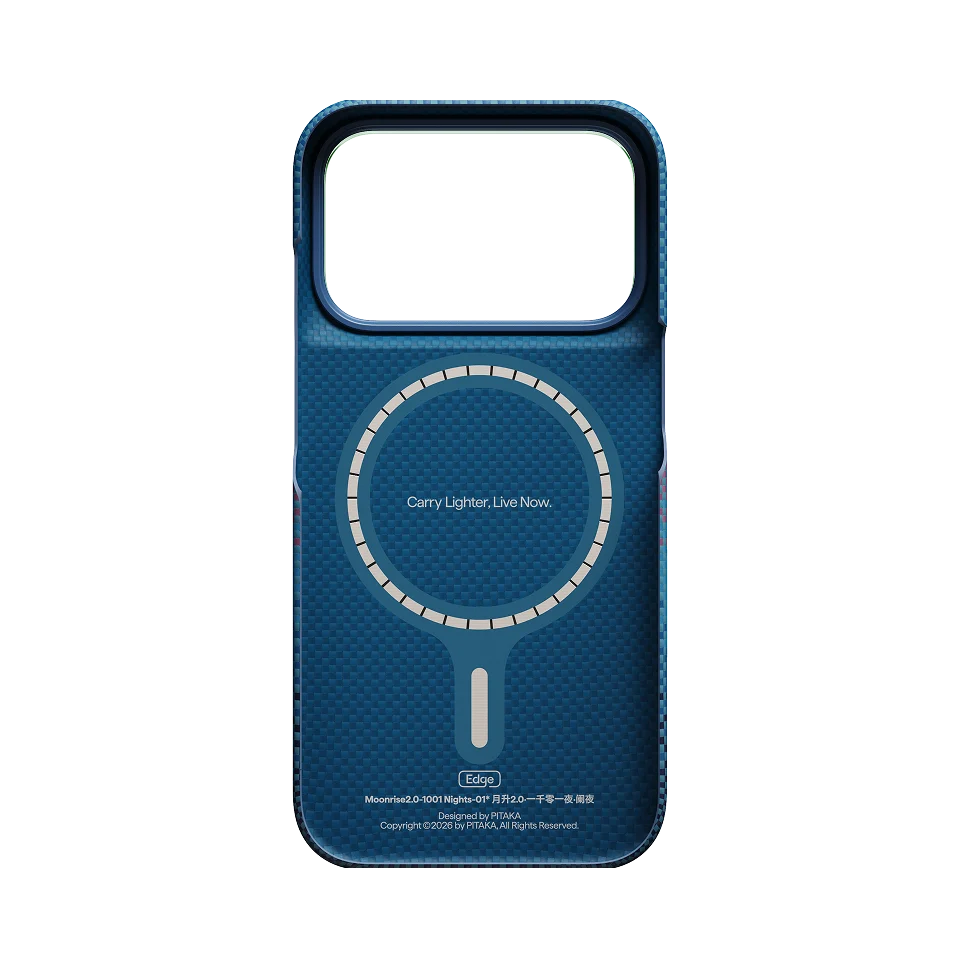 PITAKA Coque Edge pour iPhone 18 Pro Midnight (PitaTap™)