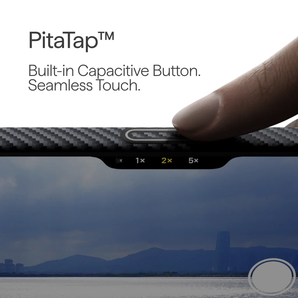 PITAKA Coque Ultra Mince pour iPhone 17 Pro Black/Grey avec (PitaTap™)