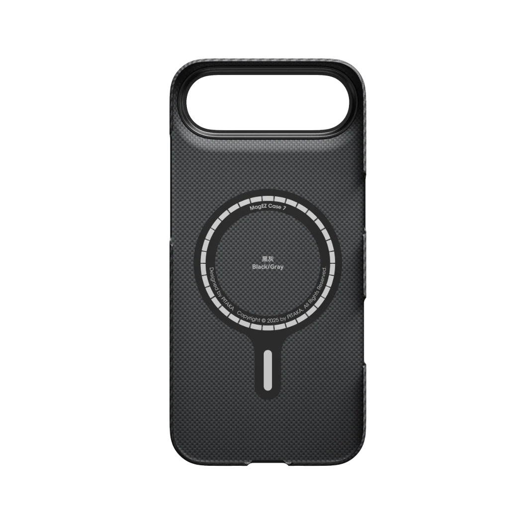 PITAKA Coque Ultra Mince pour iPhone 17 Air Black/Grey