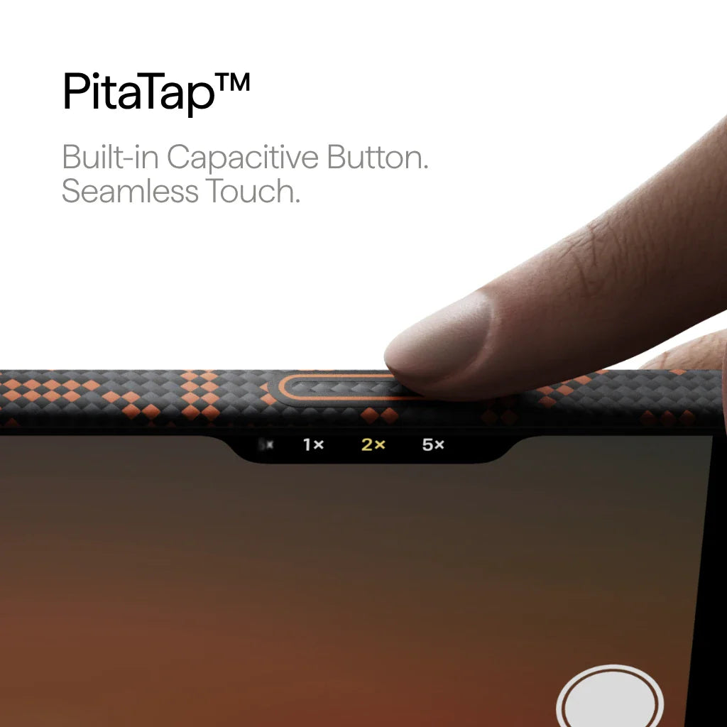 PITAKA Coque Ultra Mince pour iPhone 17 Pro Max Leaping Orange Black avec (PitaTap™)