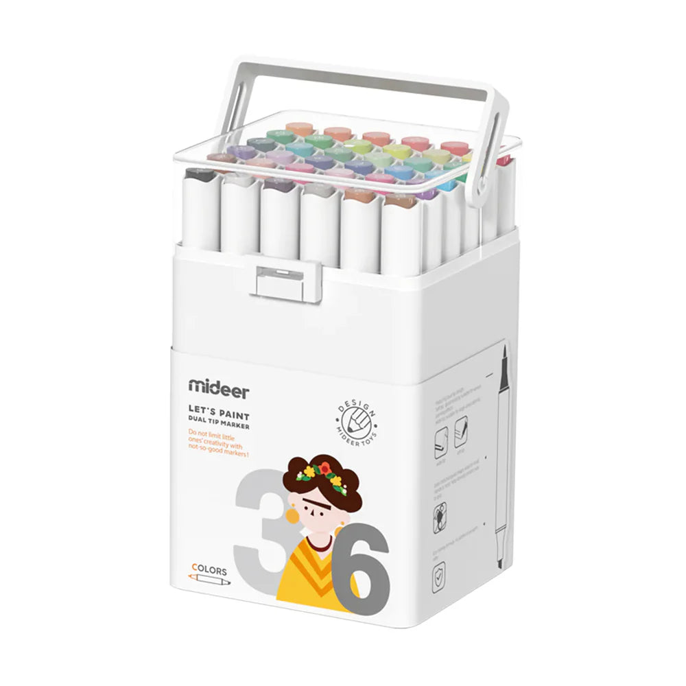 Mideer Marqueurs Double Pointe : 36 couleurs