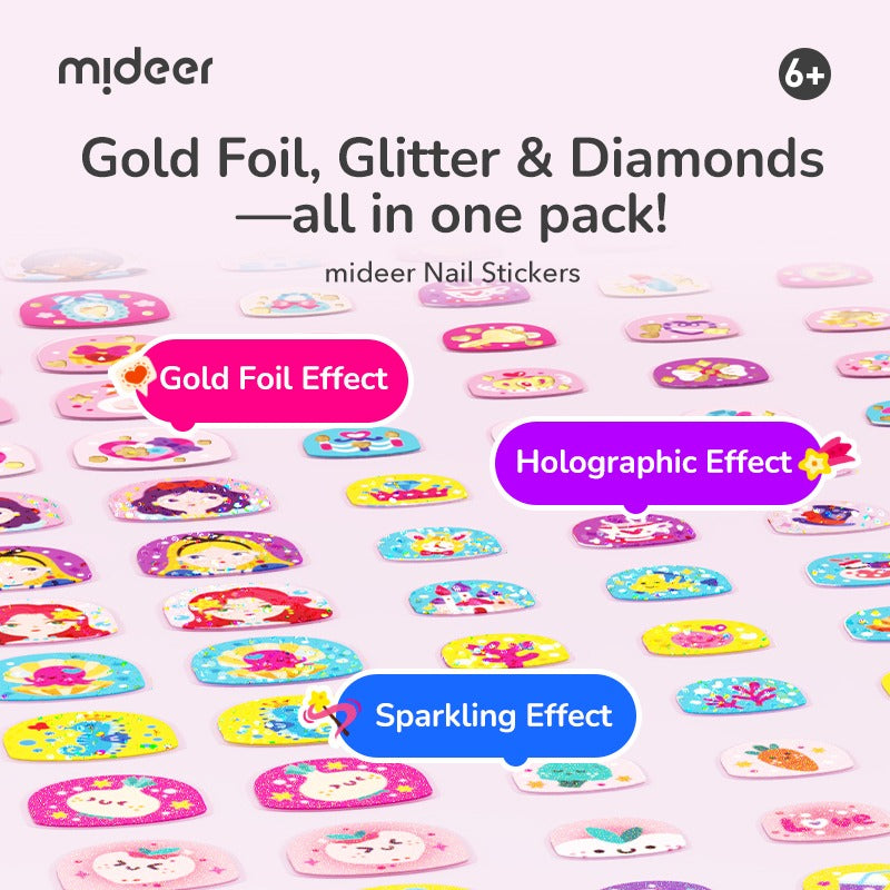 Mideer Stickers Fashion pour Ongles : Garden Gathering, 300 pièces