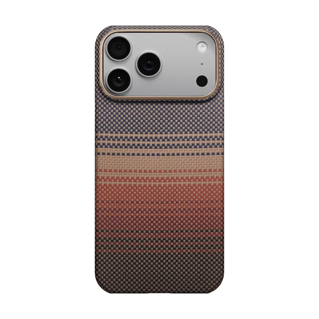 PITAKA Coque Ultra Mince pour iPhone 17 Pro Sunset avec (PitaTap™)
