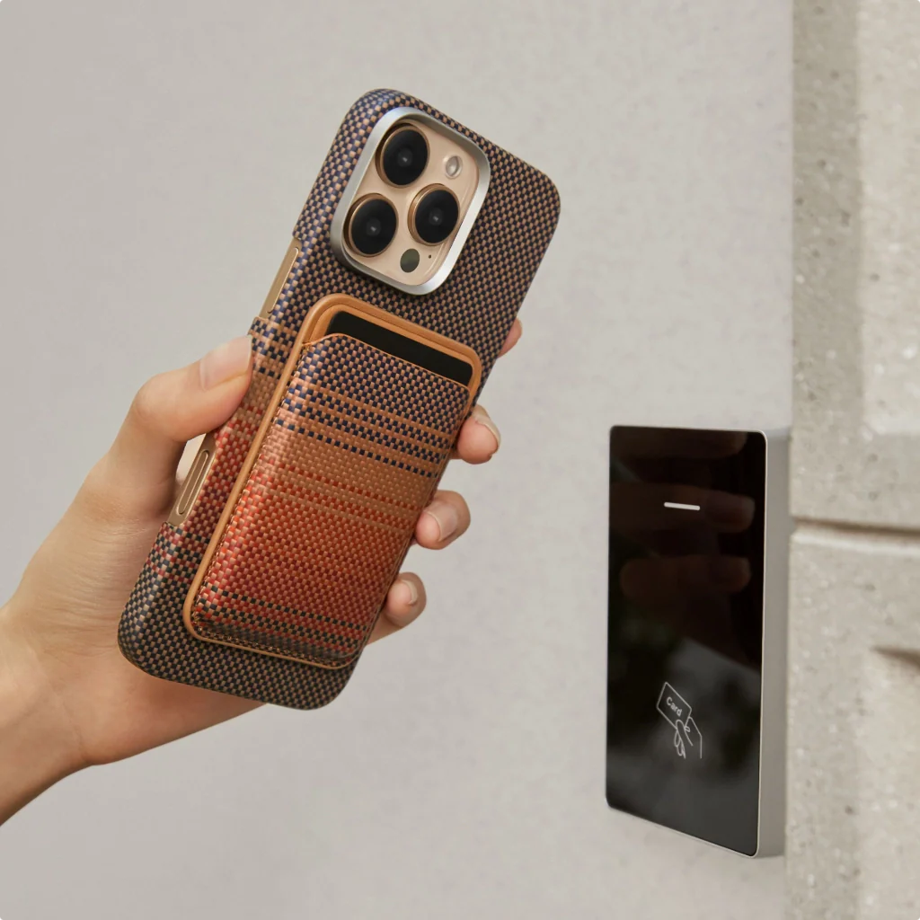 PITAKA Porte Cartes Magnétique Tissé Sunset